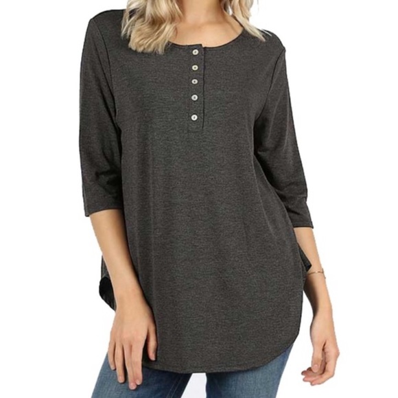 Zenana Outfitters Sweaters - Zenana Half Button Sweater